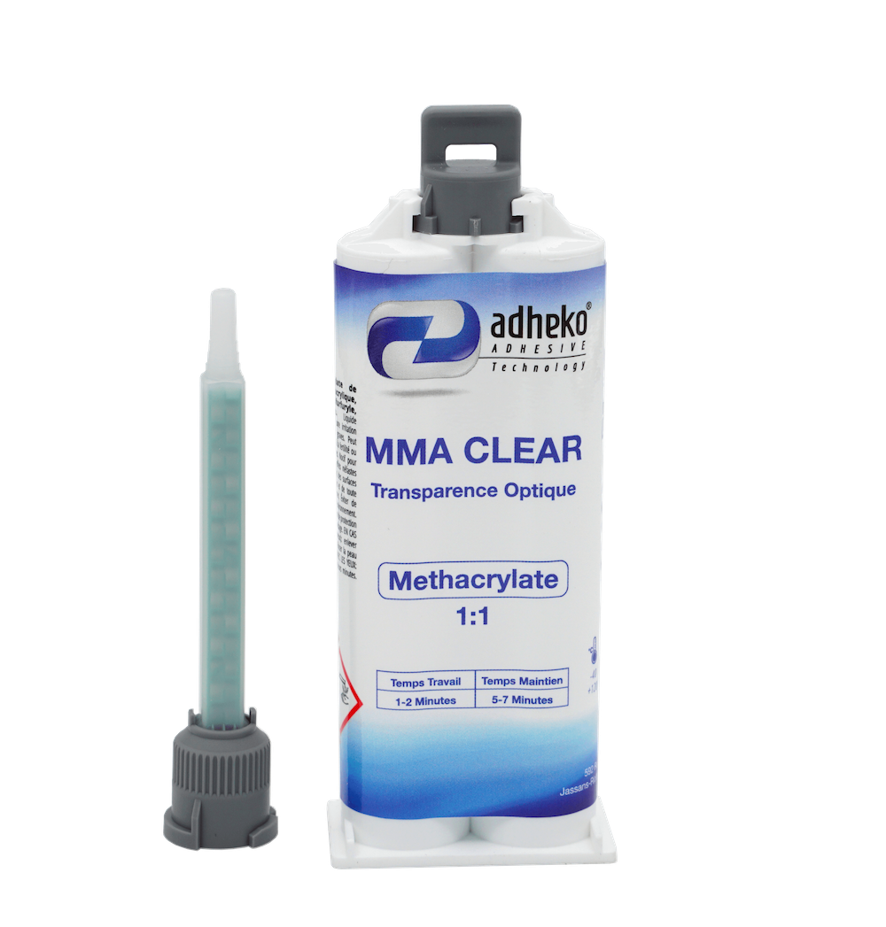 Colle méthacrylique ultra forte pour plastique, acier inoxydable, PVC, ABS